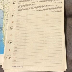 Louis Vuitton Branded Planner Sheets and Maps